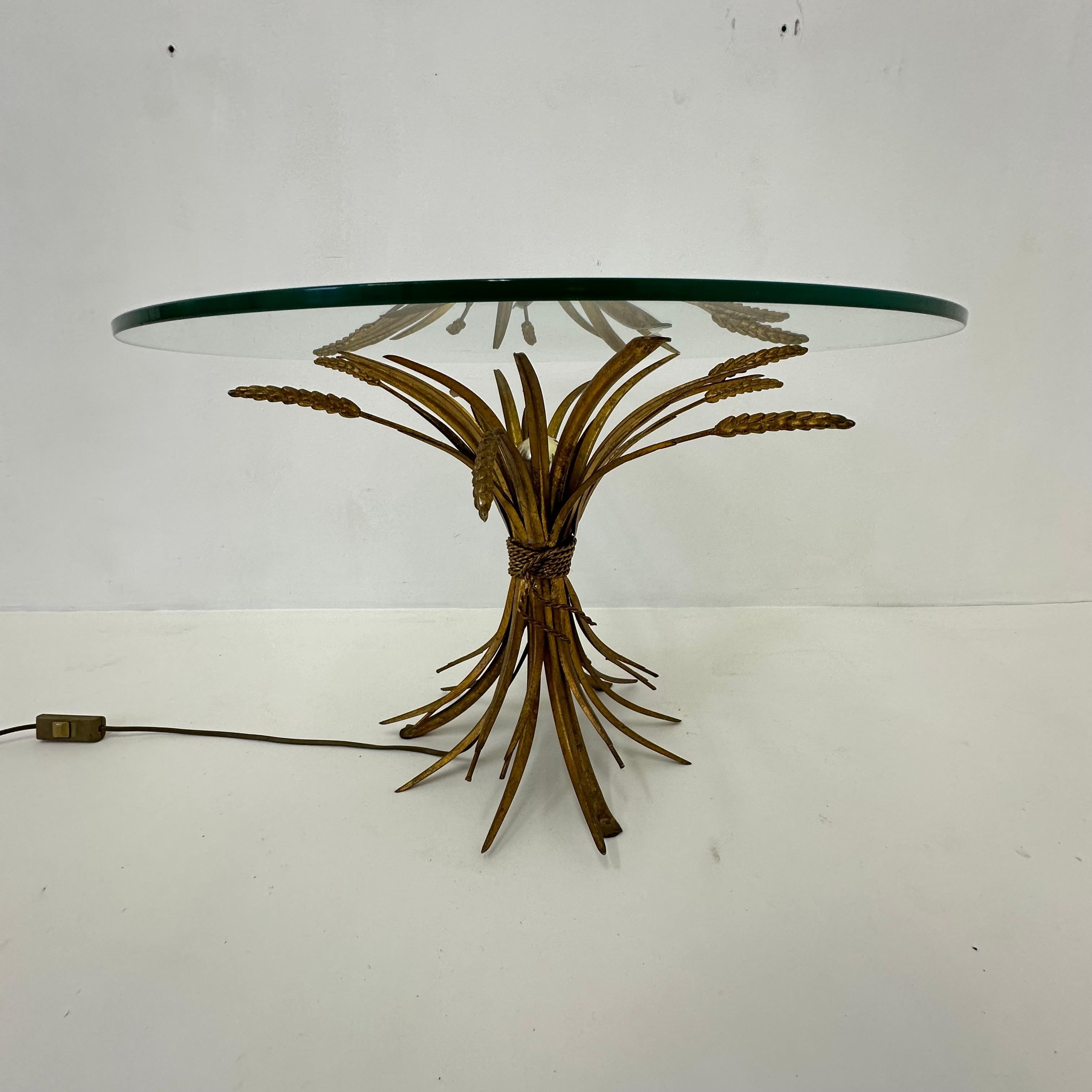 Illuminated wheat sheaf side table , 1970s For Sale 4