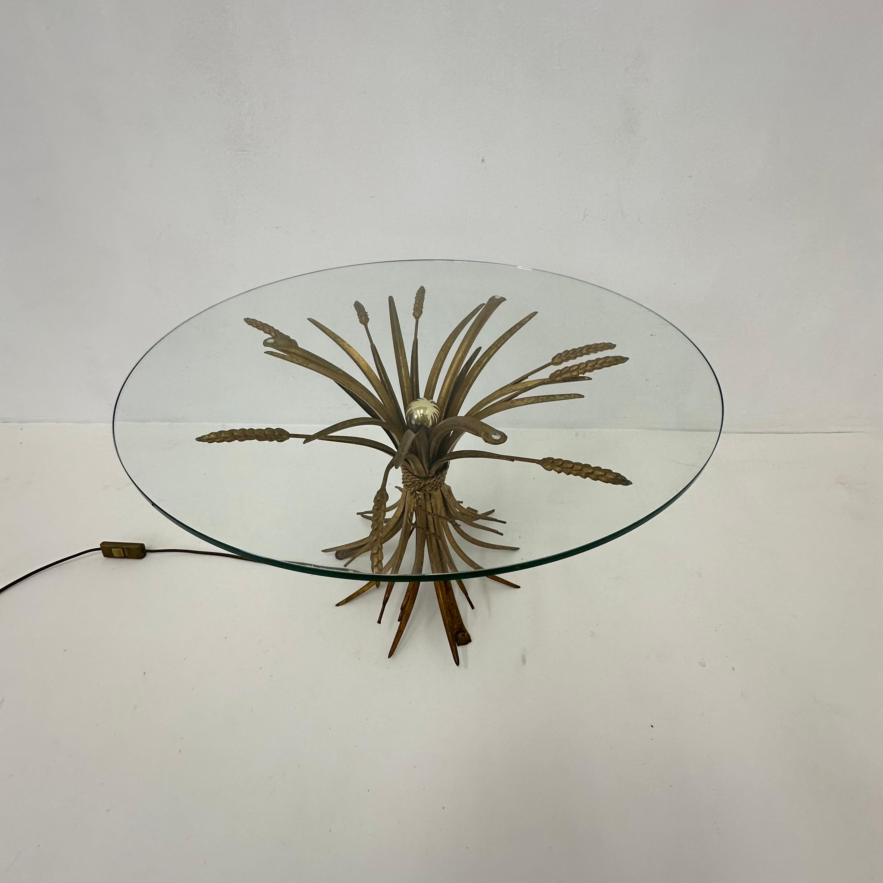 Illuminated wheat sheaf side table , 1970s For Sale 8