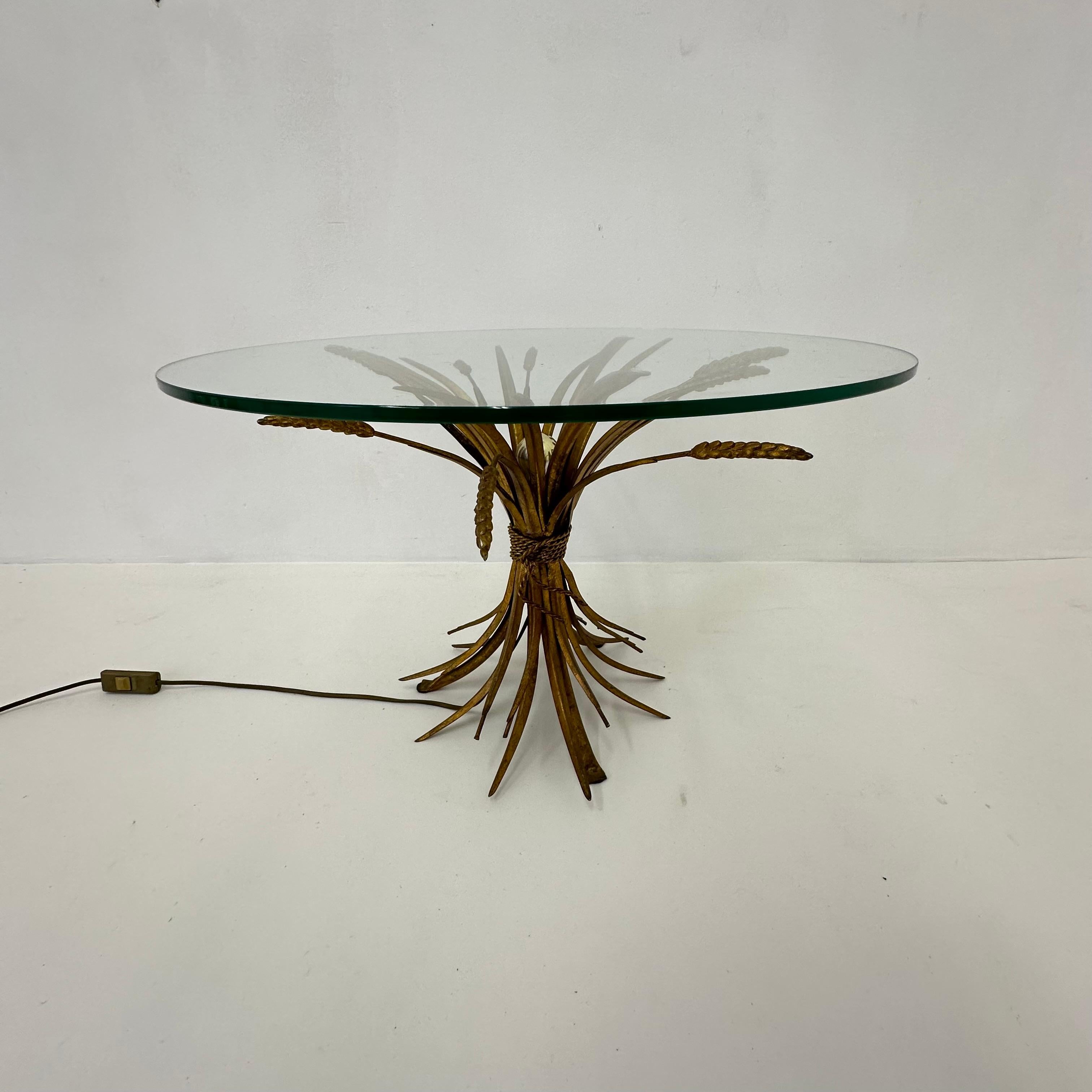 Illuminated wheat sheaf side table , 1970s For Sale 9
