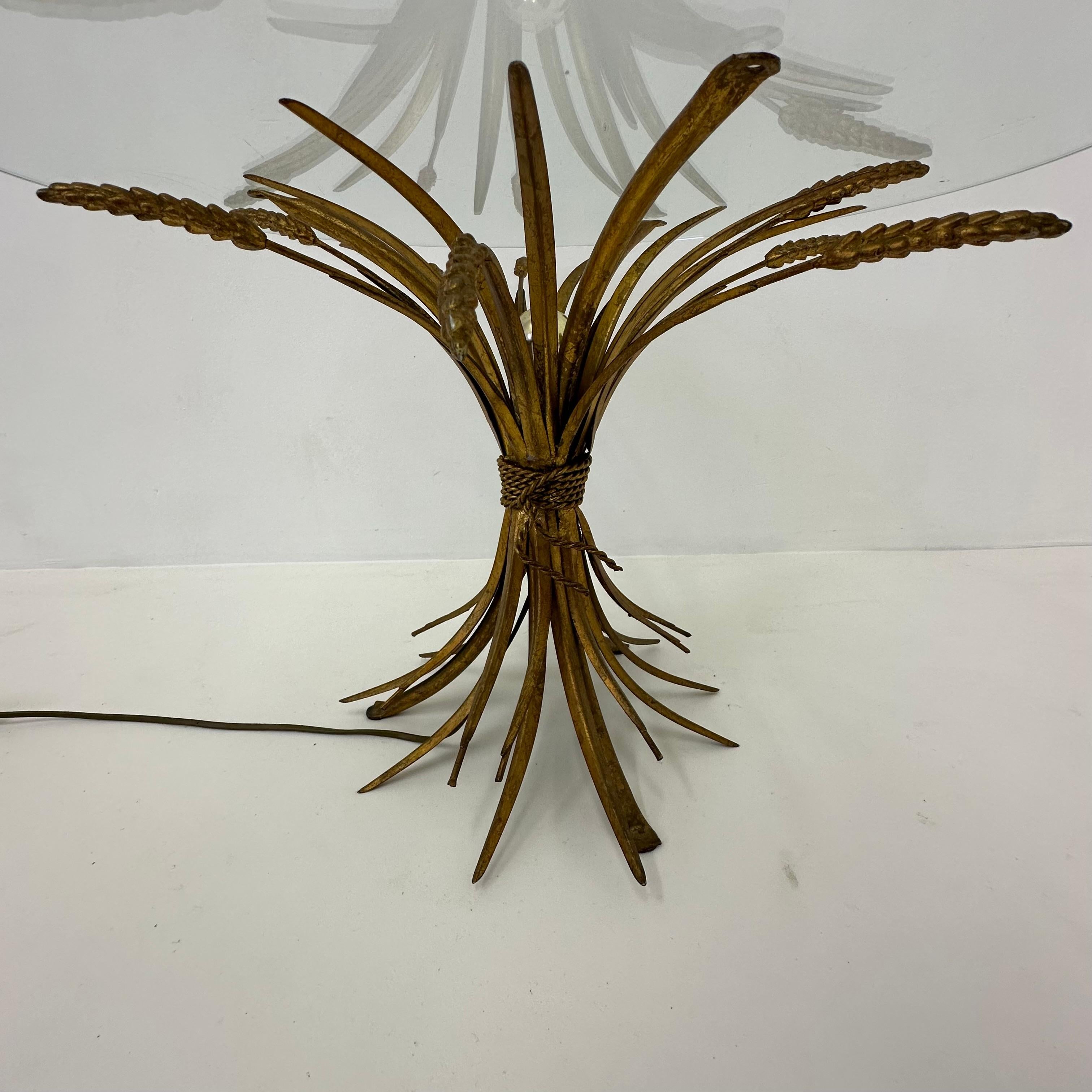 Illuminated wheat sheaf side table , 1970s For Sale 2