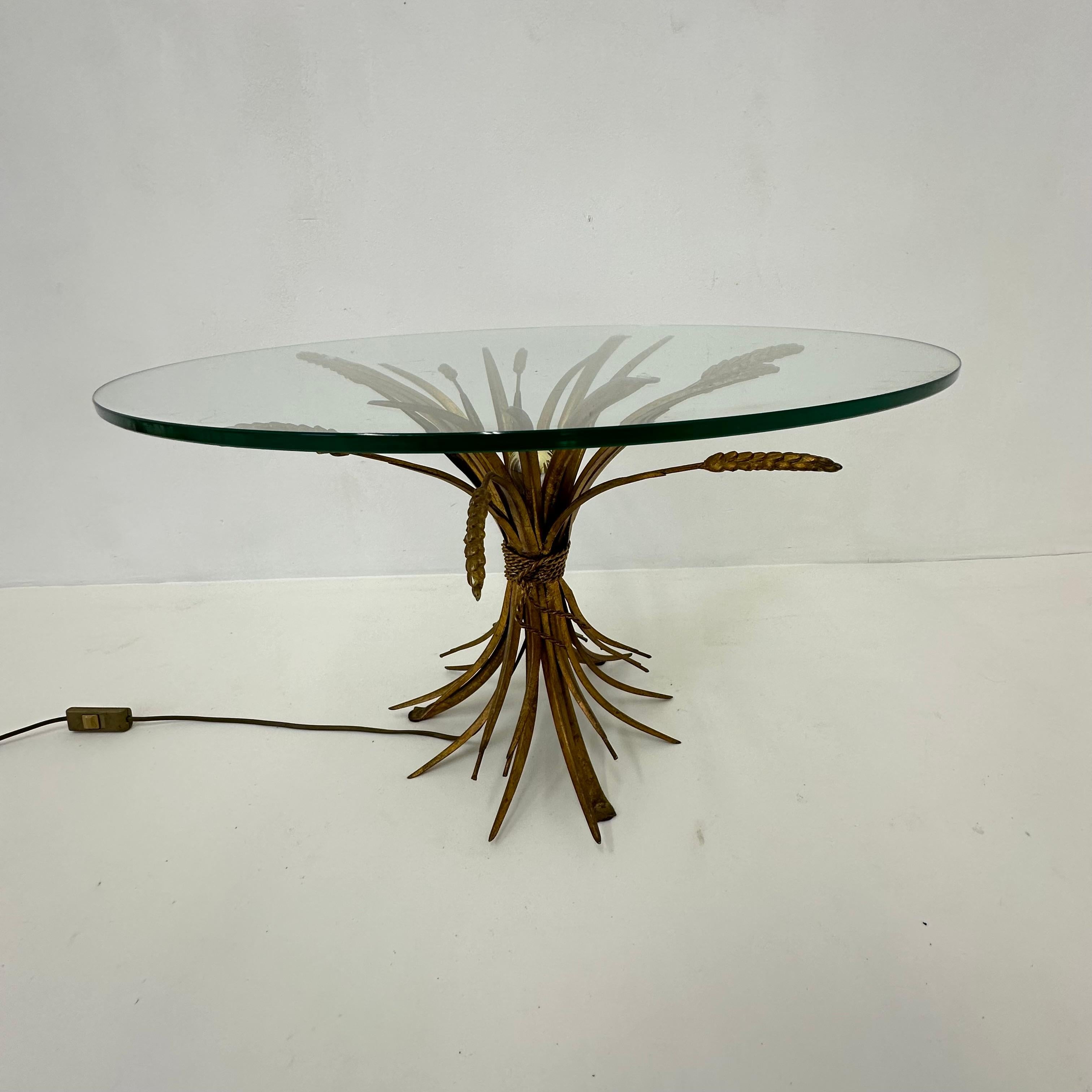 Illuminated wheat sheaf side table , 1970s For Sale 3