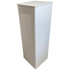 Illuminated White Lucite Pedestal