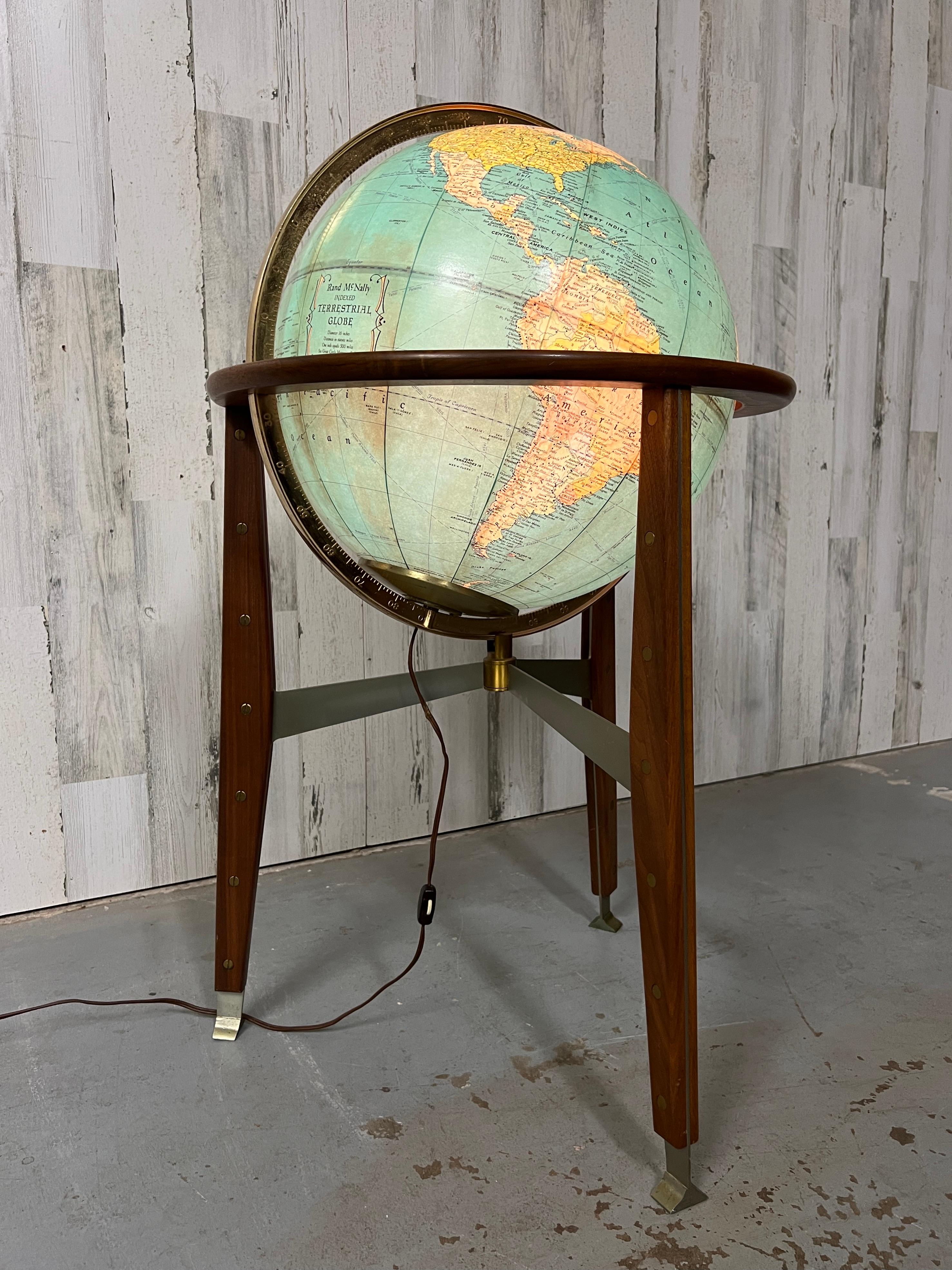 Illuminated World Globe attributed to Edward Wormley 3