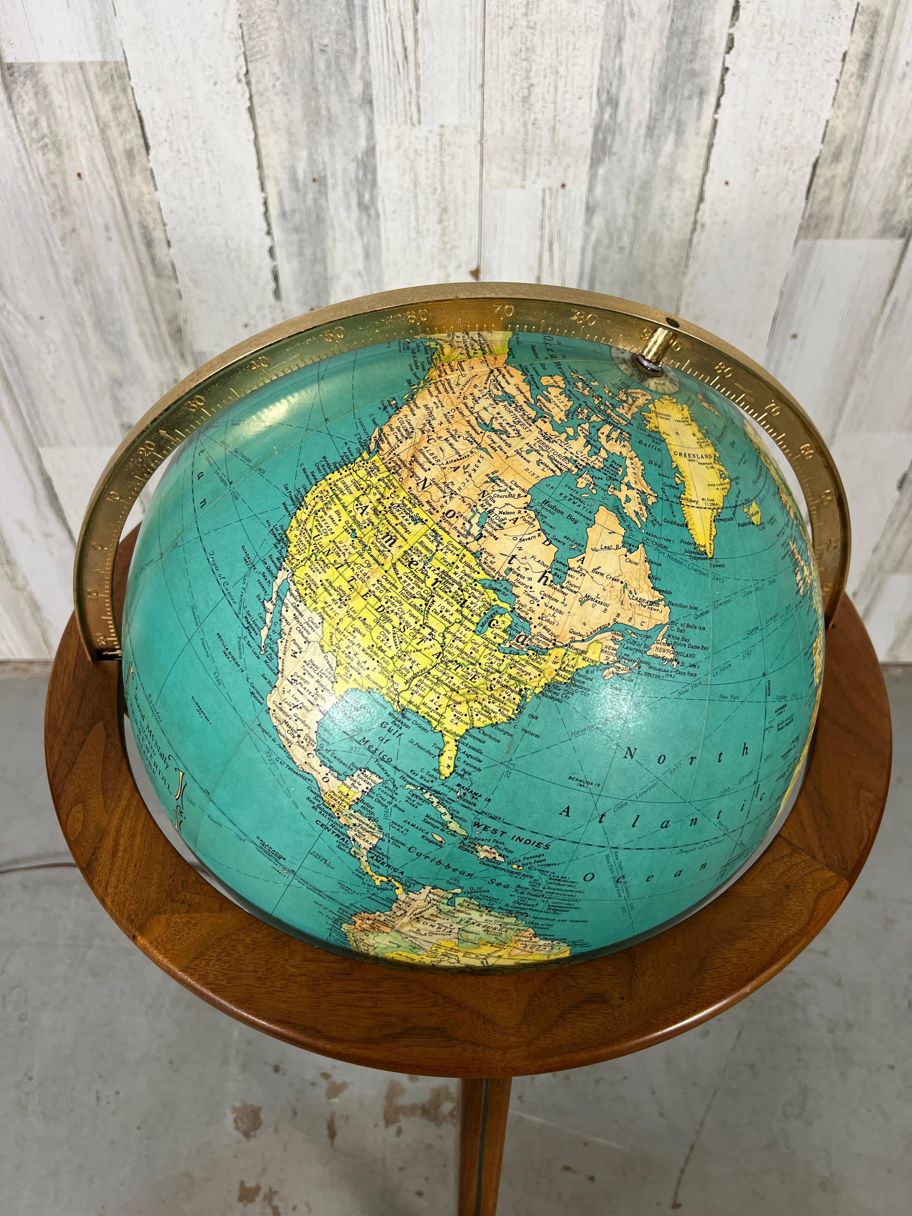 Illuminated World Globe attributed to Edward Wormley 4