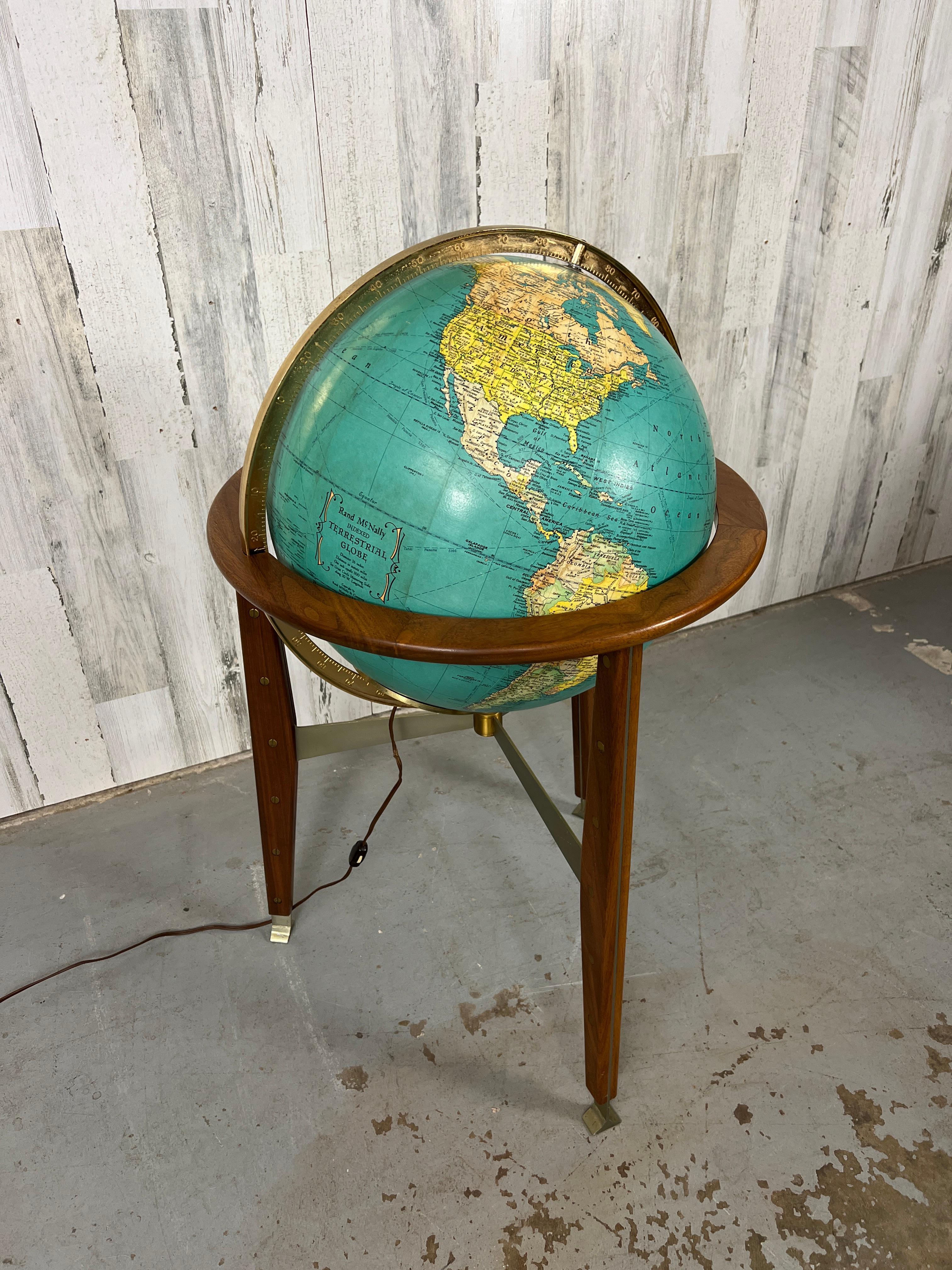 Illuminated World Globe attributed to Edward Wormley 9