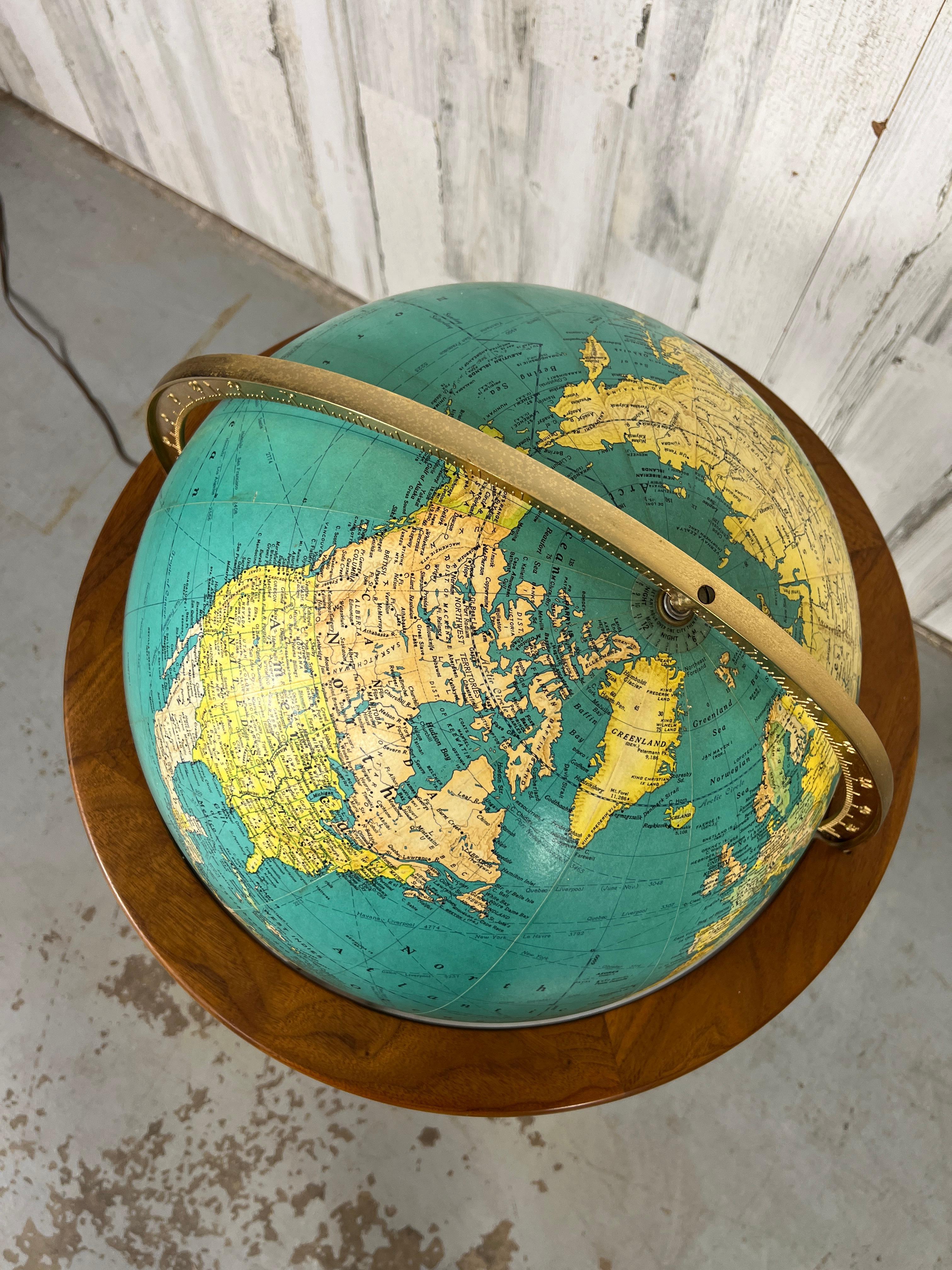 Illuminated World Globe attributed to Edward Wormley 10