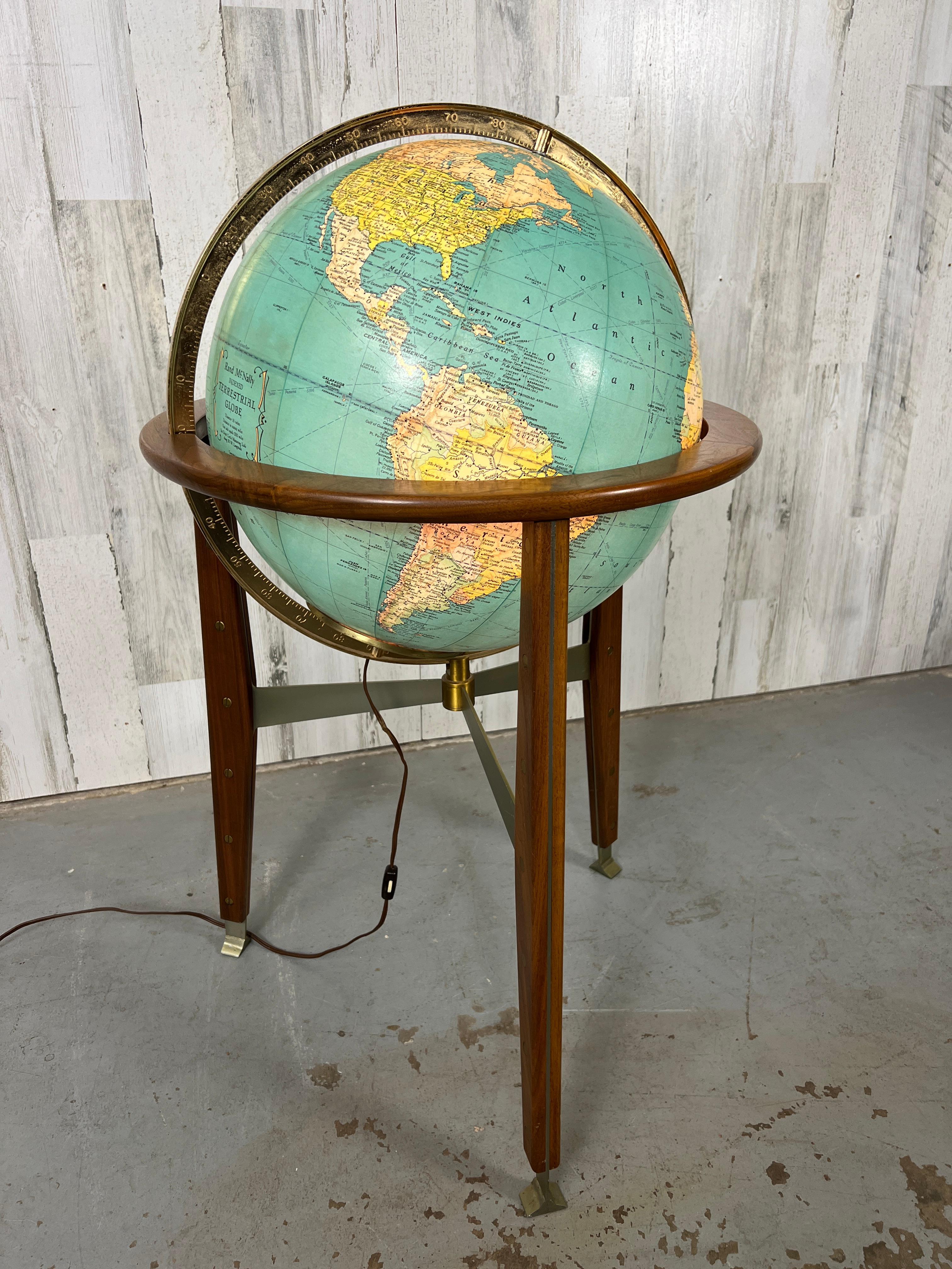 Illuminated World Globe attributed to Edward Wormley 13