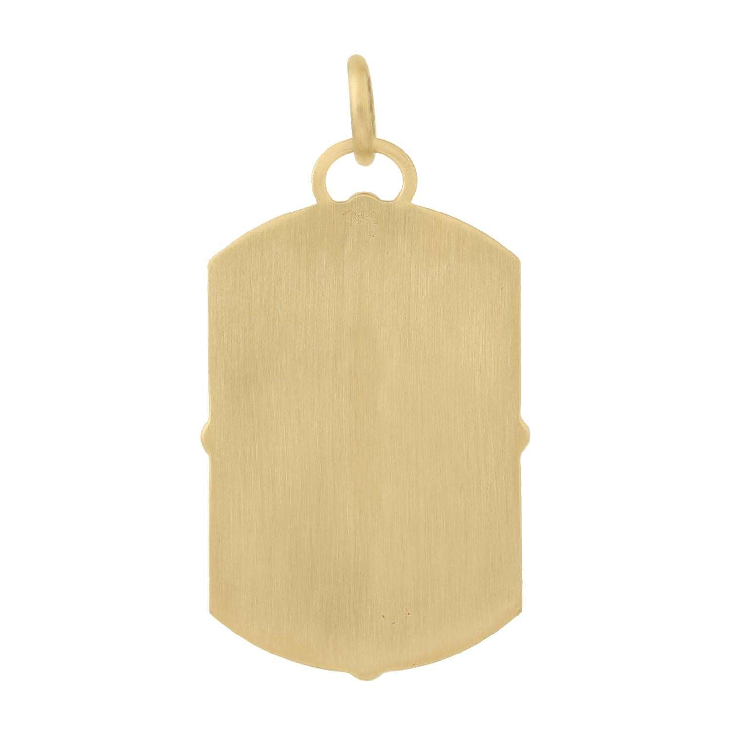 Taille mixte Pendentif symbole Illuminati en or jaune 18 carats avec diamants en vente