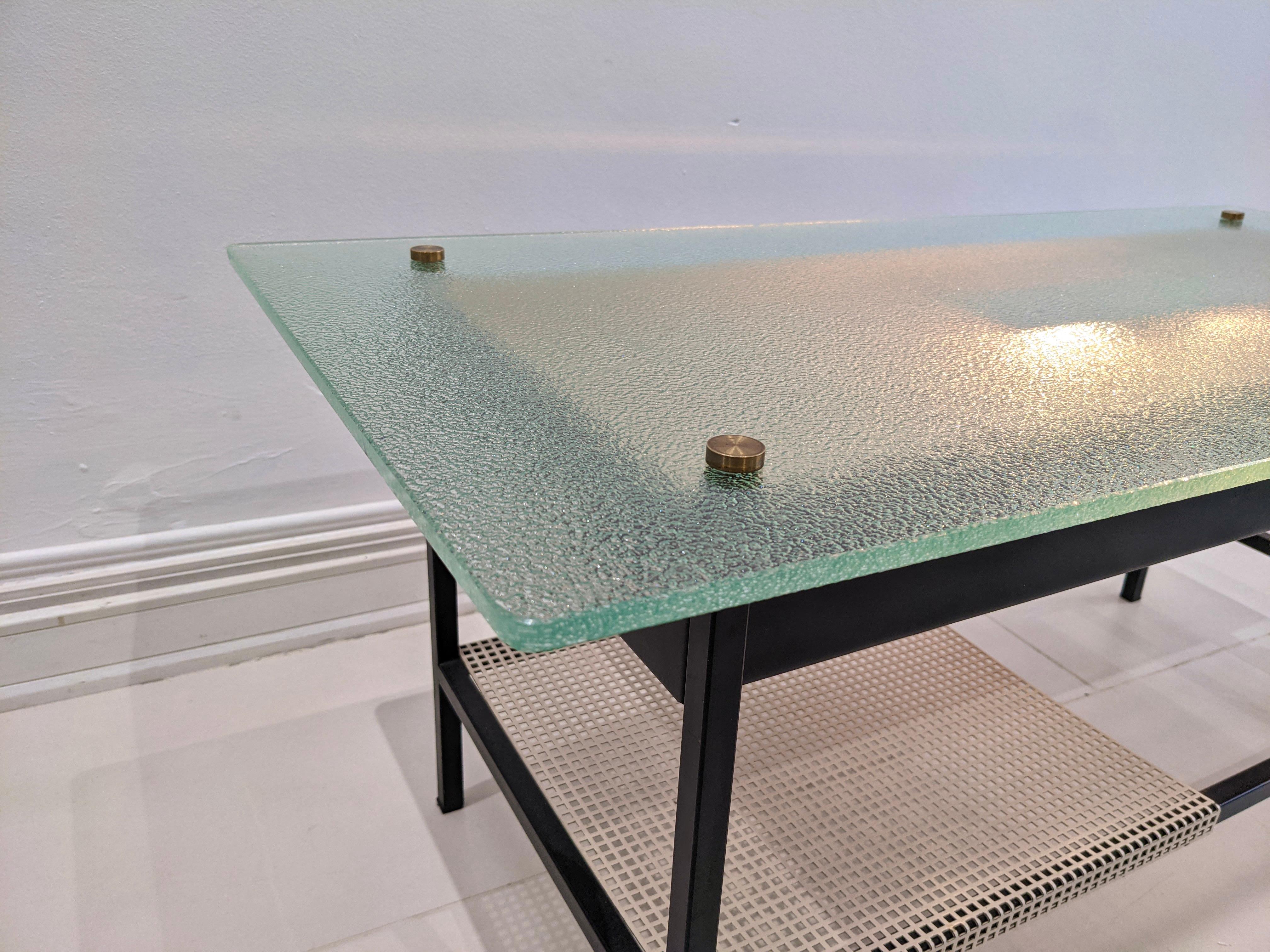 Late 20th Century Illuminating Coffee Table in Glass by Robert Mathieu