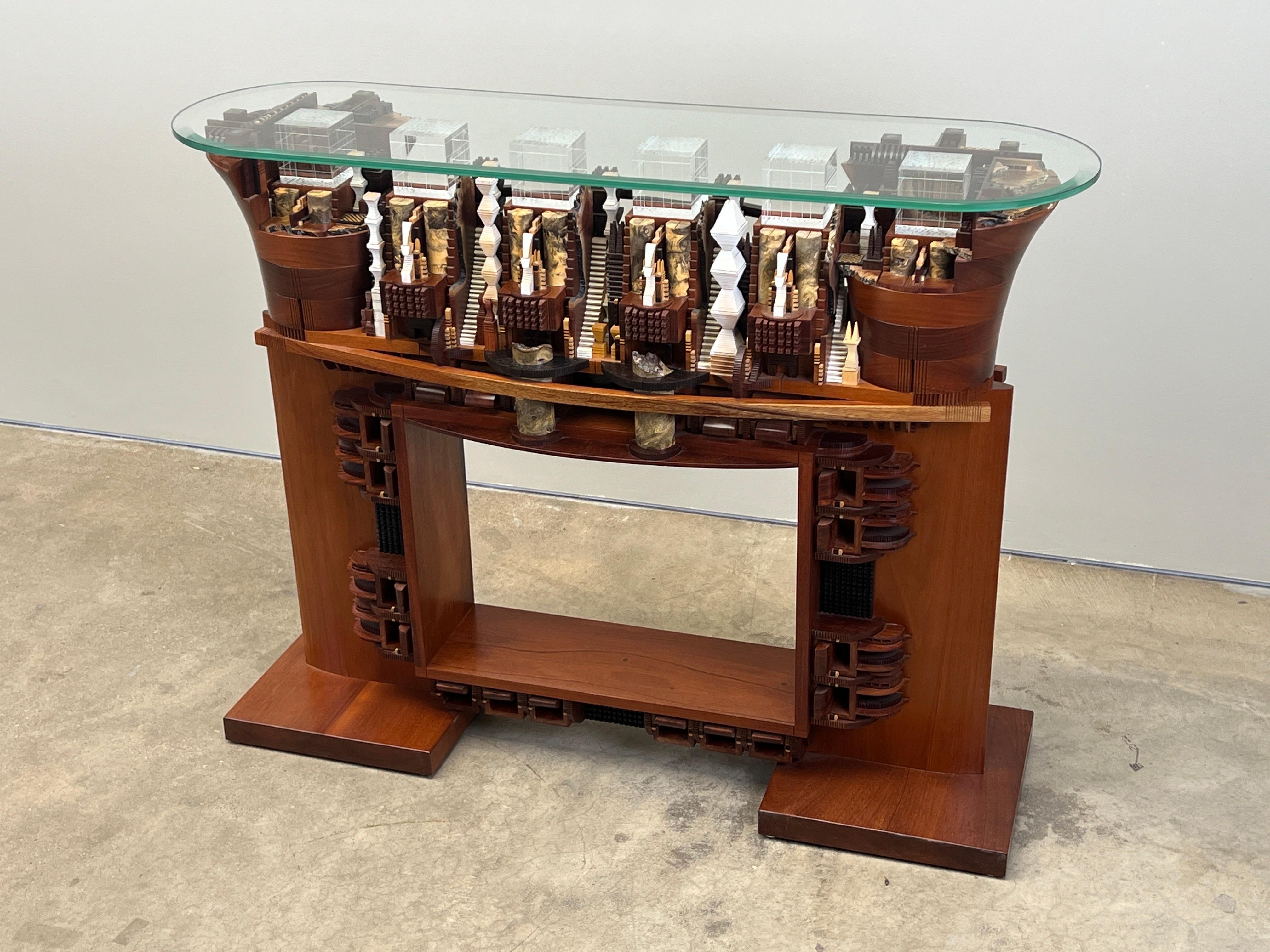 Late 20th Century Illuminating Console Table by Po Shun Leong For Sale