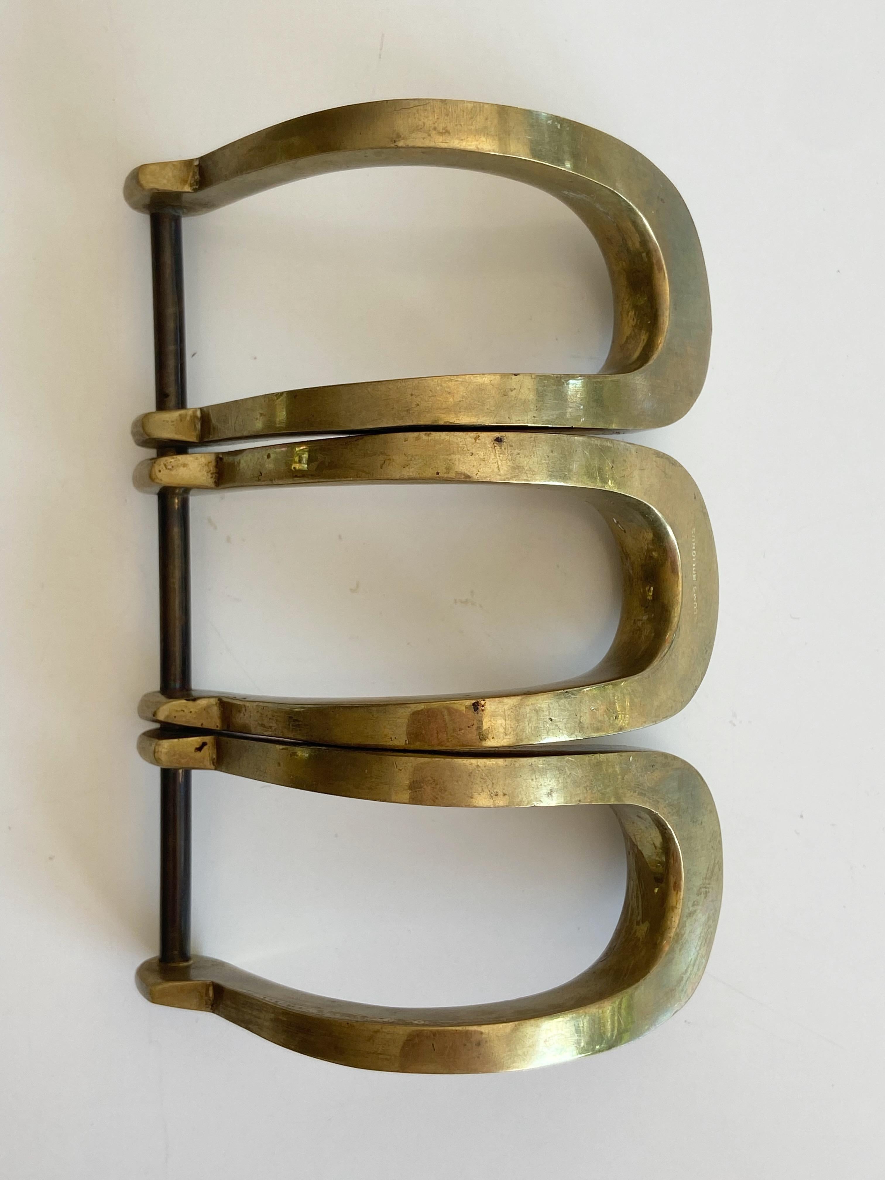 Brass Illums Bolighus brass Design pipe stand Made in Denmark