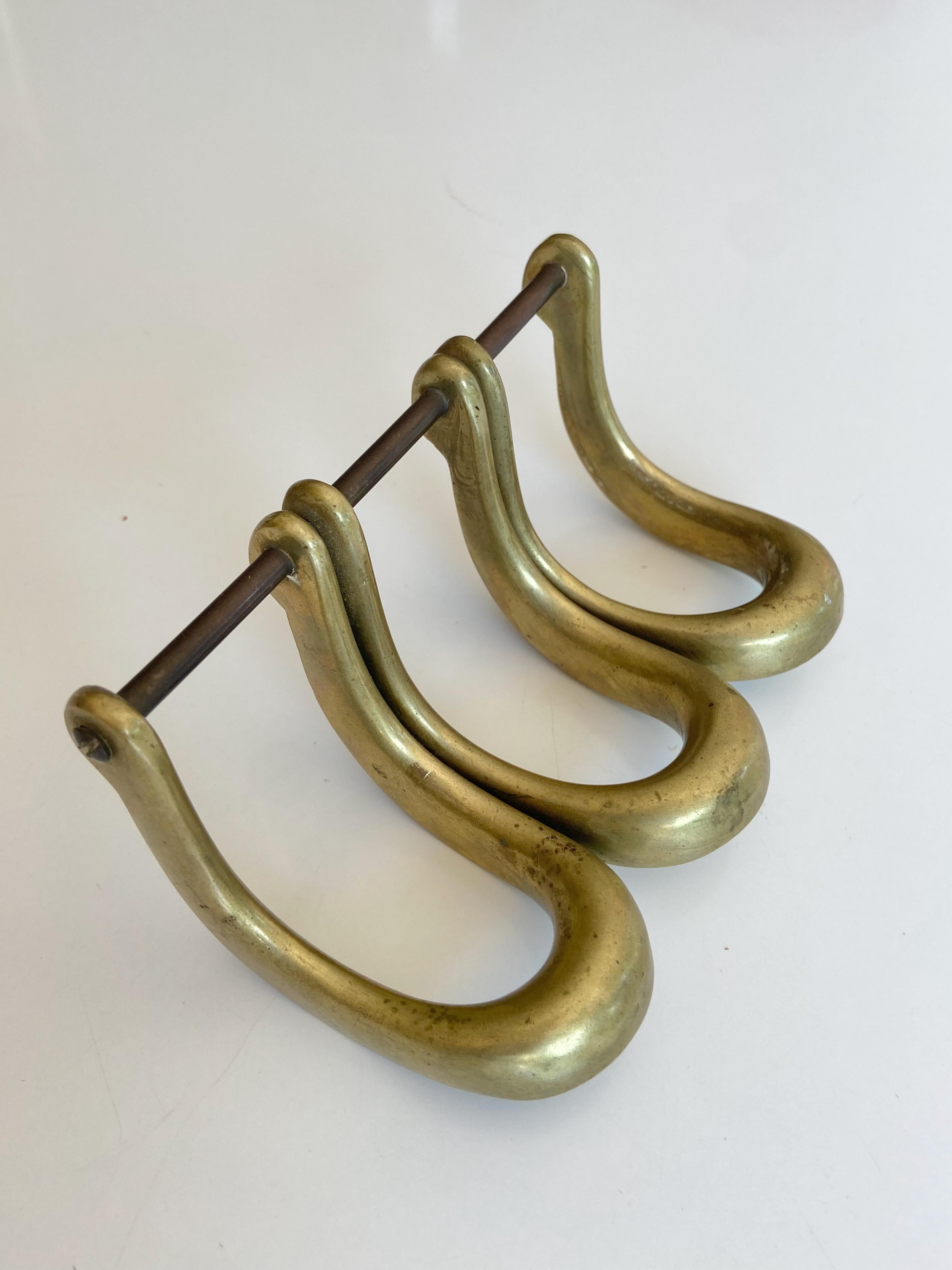 Illums Bolighus brass Design pipe stand Made in Denmark 2