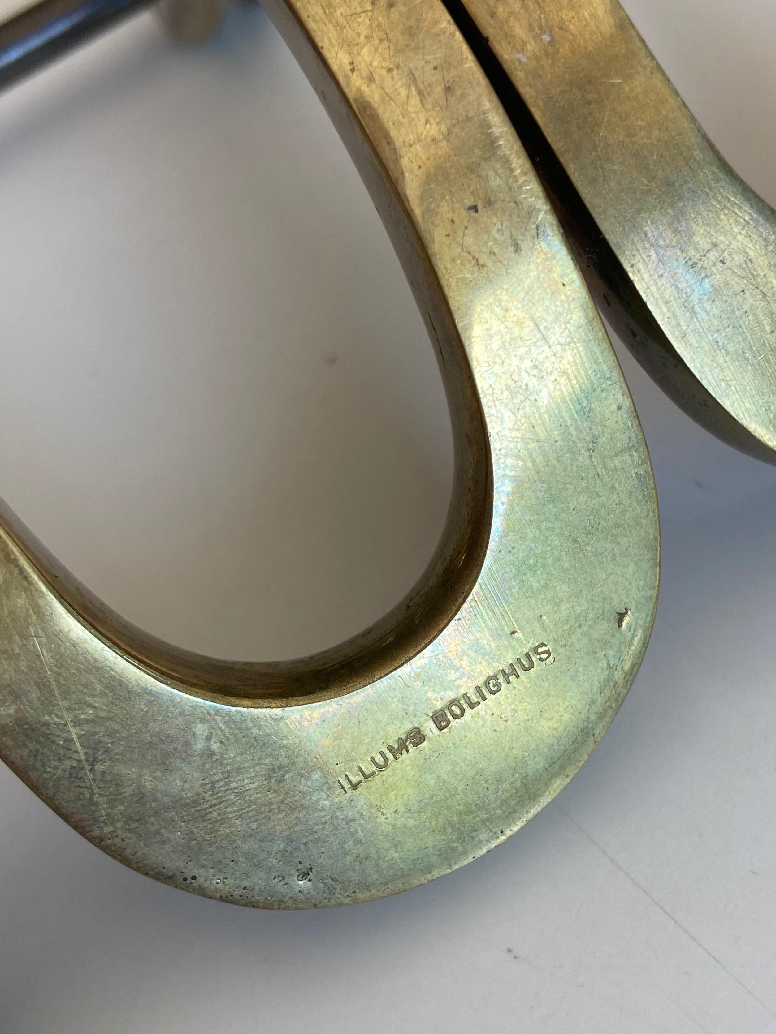 Danish Illums Bolighus brass Design pipe stand Made in Denmark