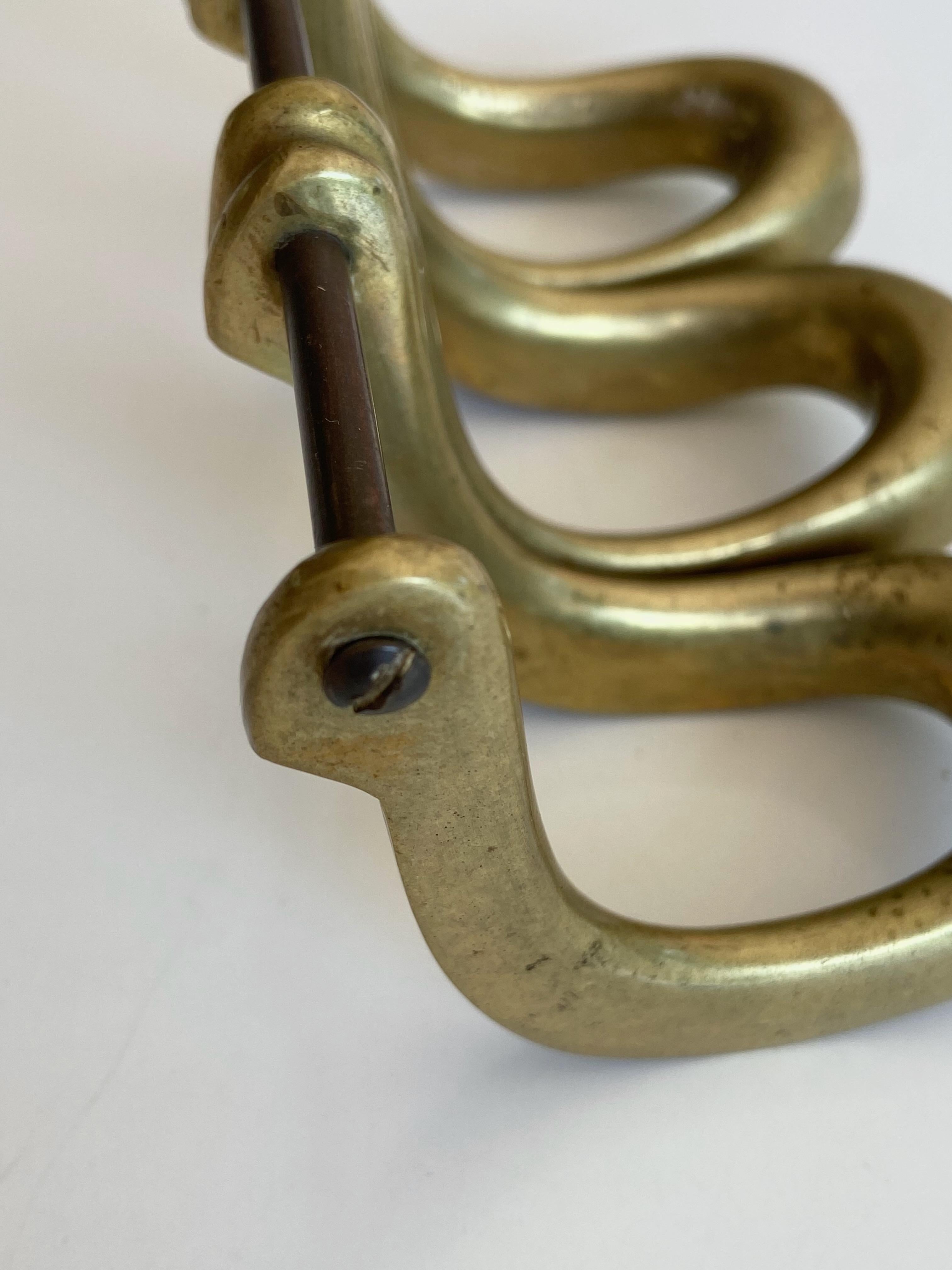20th Century Illums Bolighus brass Design pipe stand Made in Denmark