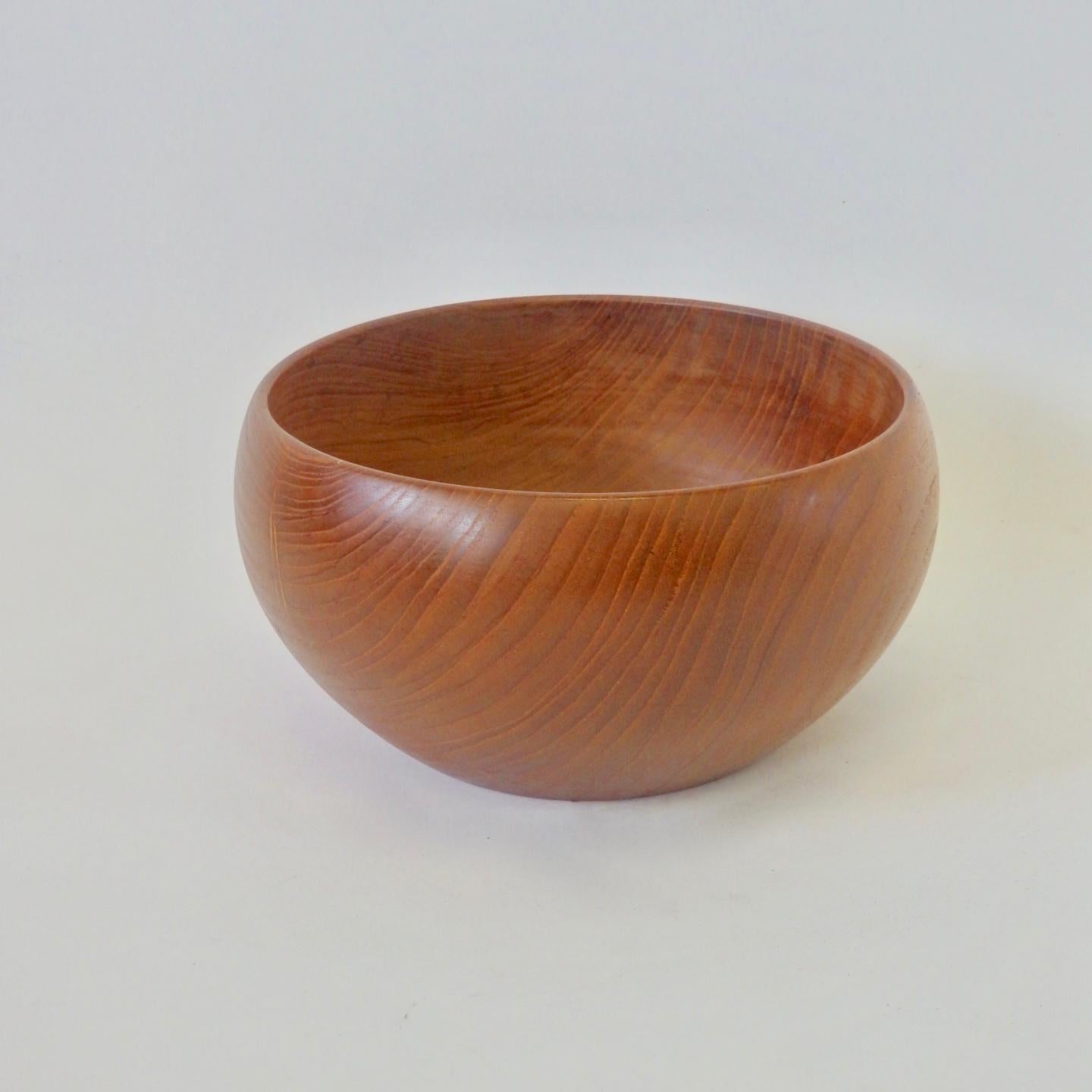 Danish Illums Bolighus Kay Bojesen Style Turned Teak Bowl