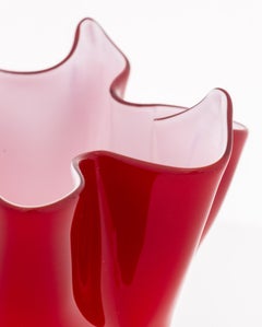 Illums Bolighus Red Glass Handkerchief Vase