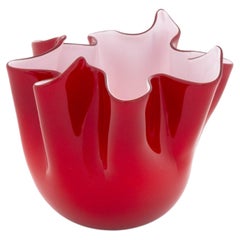 Illums Bolighus Red Glass Handkerchief Vase