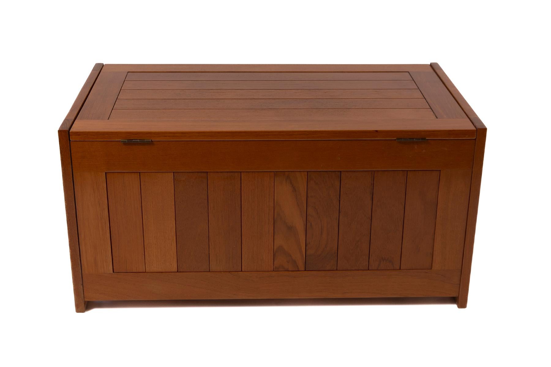 Teak & Leather Blanket Chest by Illums Bolighus For Sale 2