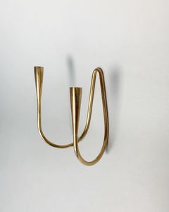 Illums Bolighus Wall Candelabra Candle Holder Brass Denmark 1950s