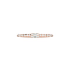 Illusion Baguette Diamond Band In 18 Karat Gold