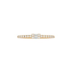 Illusion Baguette Diamond Band In 18 Karat Gold