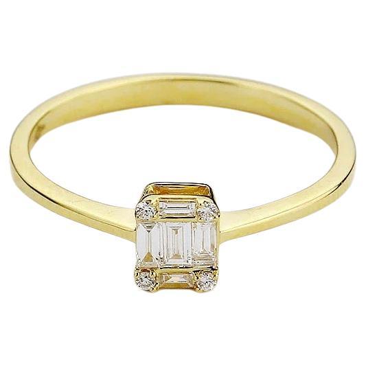 Illusion Baguette Disguise Yellow-Rec Ring
