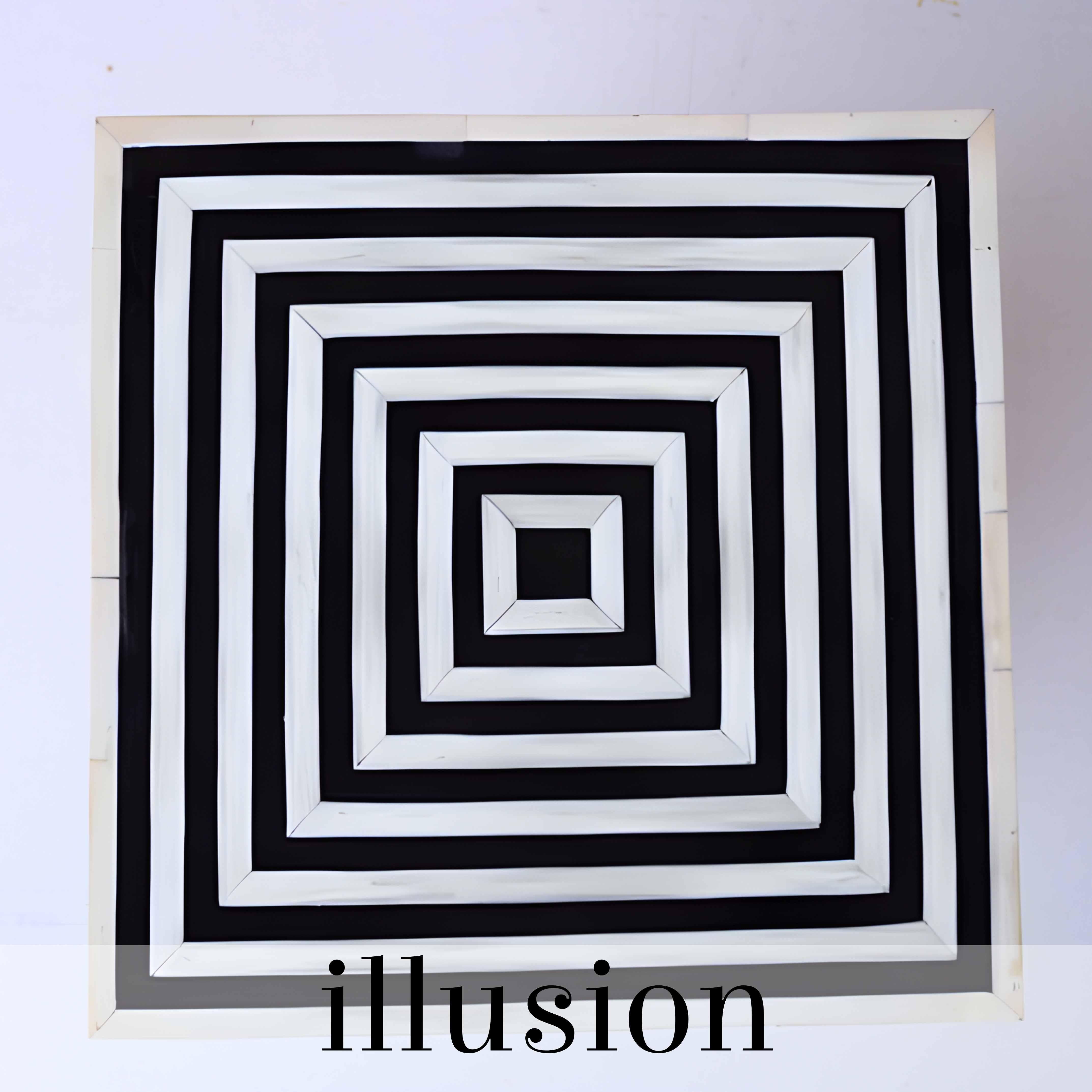 XXIe siècle et contemporain Table d'appoint noire Illusion en vente