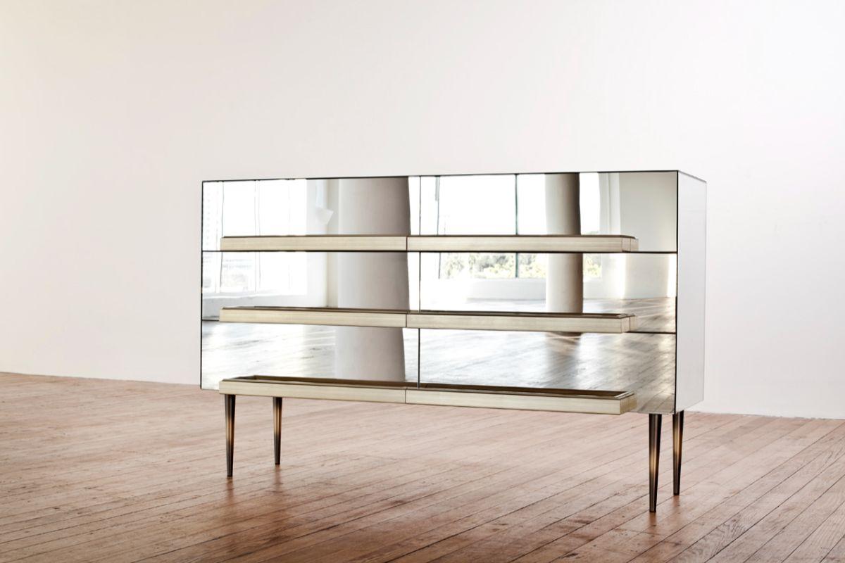 Metal Illusion Credenza by Luis Pons For Sale