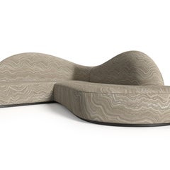 Illusion Curved Sofa, Soft Velvet, Modern Design Customizable