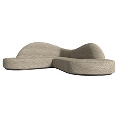 Illusion Curved Sofa – Shale Stone Edition