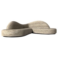 Illusion Curved Sofa – Shale Stone Edition