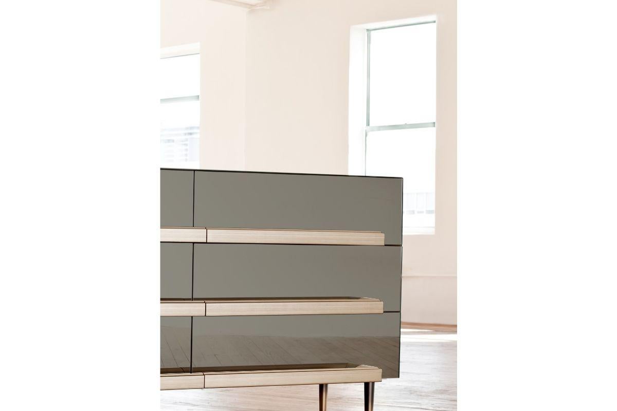 Bronzed Illusion Dresser Quartz Grey by Luis Pons For Sale