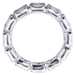 Illusion Emerald Diamond Horizontal Eternity Band