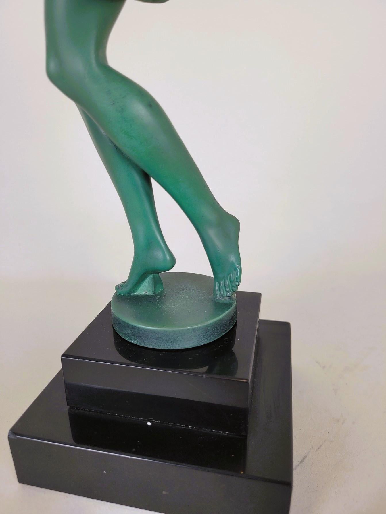 Illusion, Fayral And Max Le Verrier, Signed Sculpture, Art Deco, 20th Century For Sale 7
