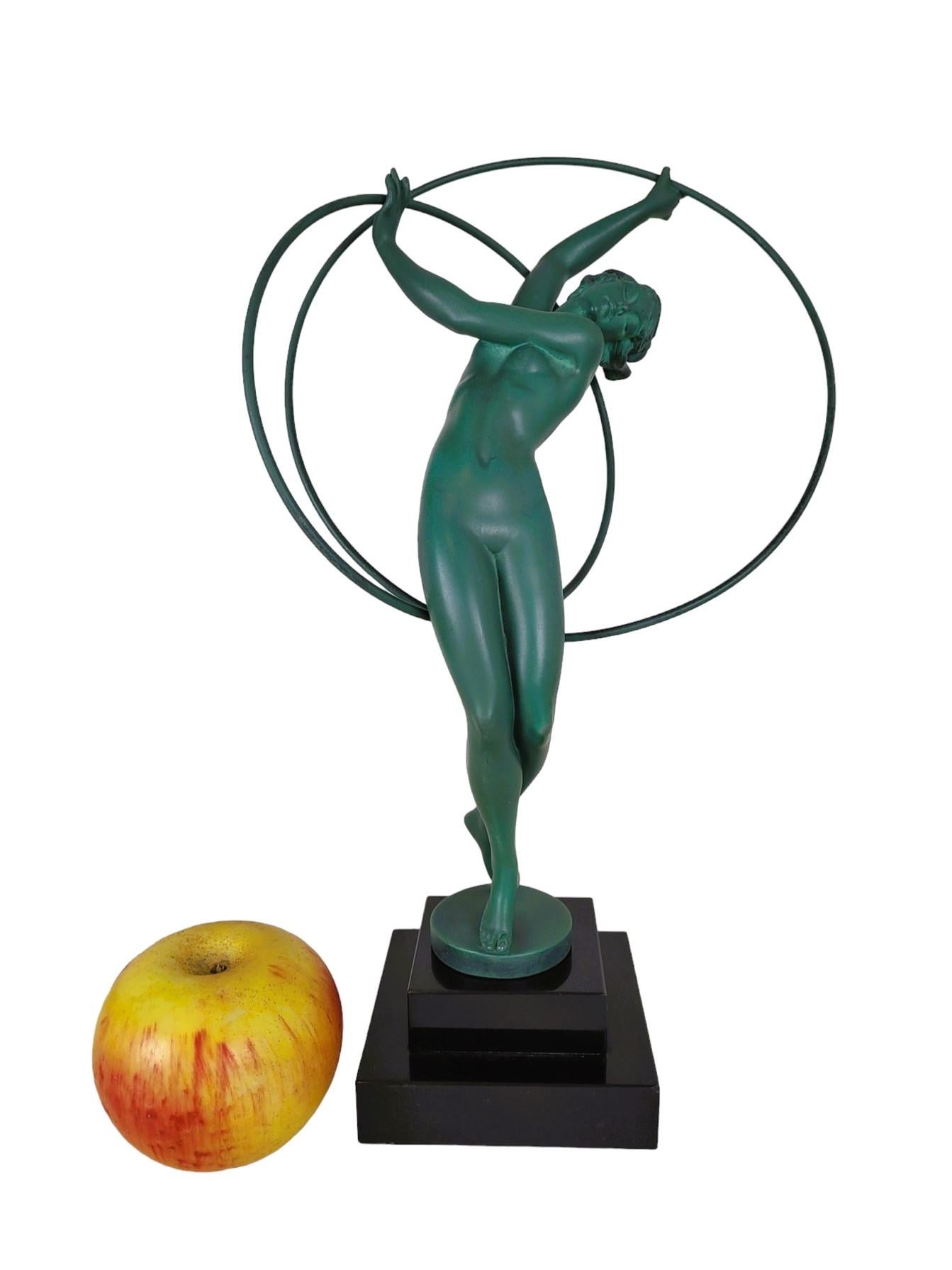 Illusion, Fayral And Max Le Verrier, Signed Sculpture, Art Deco, 20th Century For Sale 10