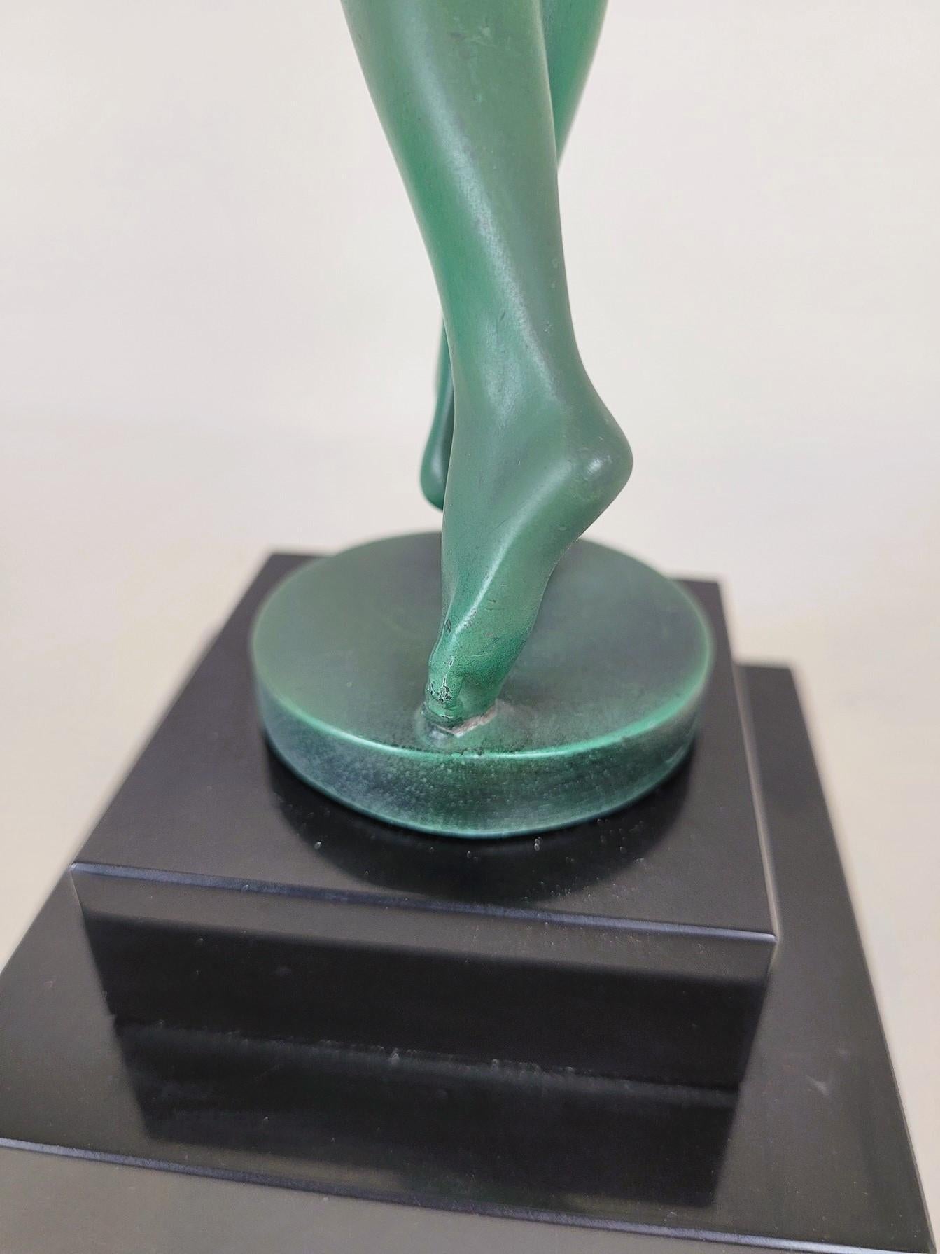 Illusion, Fayral And Max Le Verrier, Signed Sculpture, Art Deco, 20th Century For Sale 4