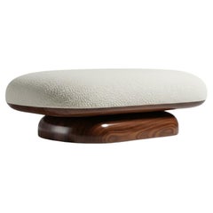 Banco Illusion Nuage - Bouclé blanco , Nogal brillante by Sidani Design