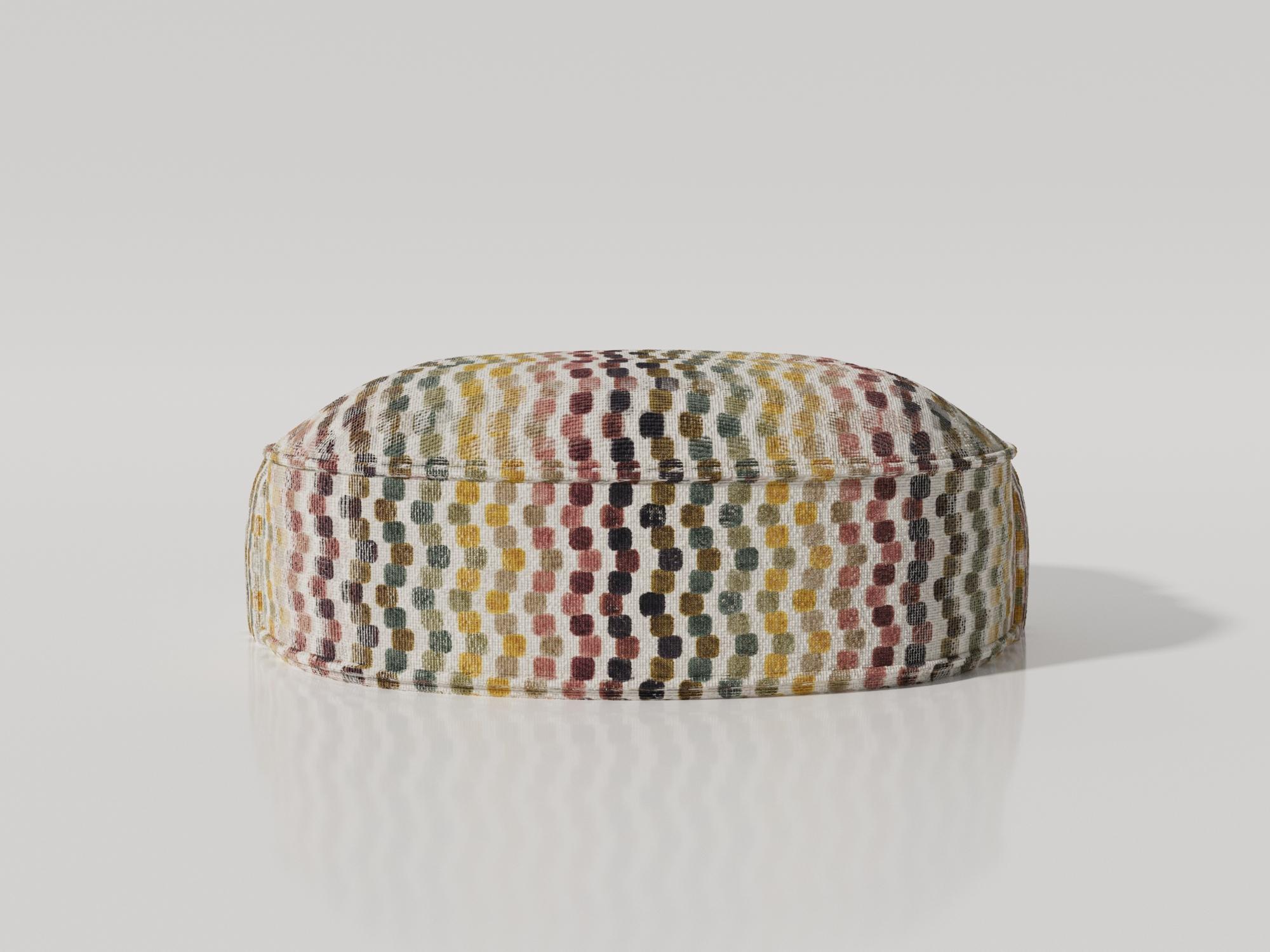 Modern Illusion Pouf 'Orphisme' Upholstery by Alexandre Ligios, Organic Curves Chair For Sale
