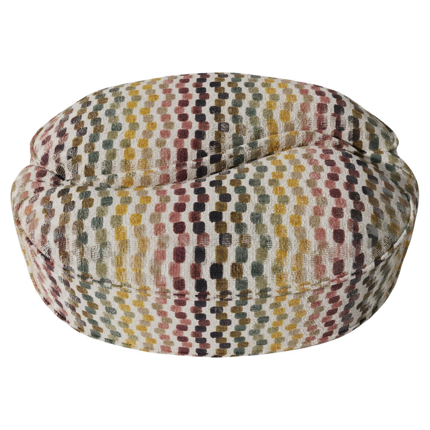 Illusion Pouf 'Orphisme' Upholstery by Alexandre Ligios, Organic Curves Chair