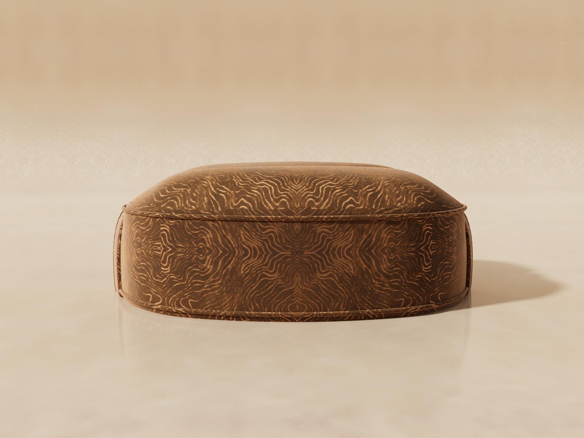 Contemporary Illusion Pouf 'Piti' Fabric Upholstery by Alexandre Ligios, Organic Curves Chair For Sale