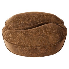 Illusion Pouf 'Piti' Fabric Upholstery by Alexandre Ligios, Organic Curves Chair