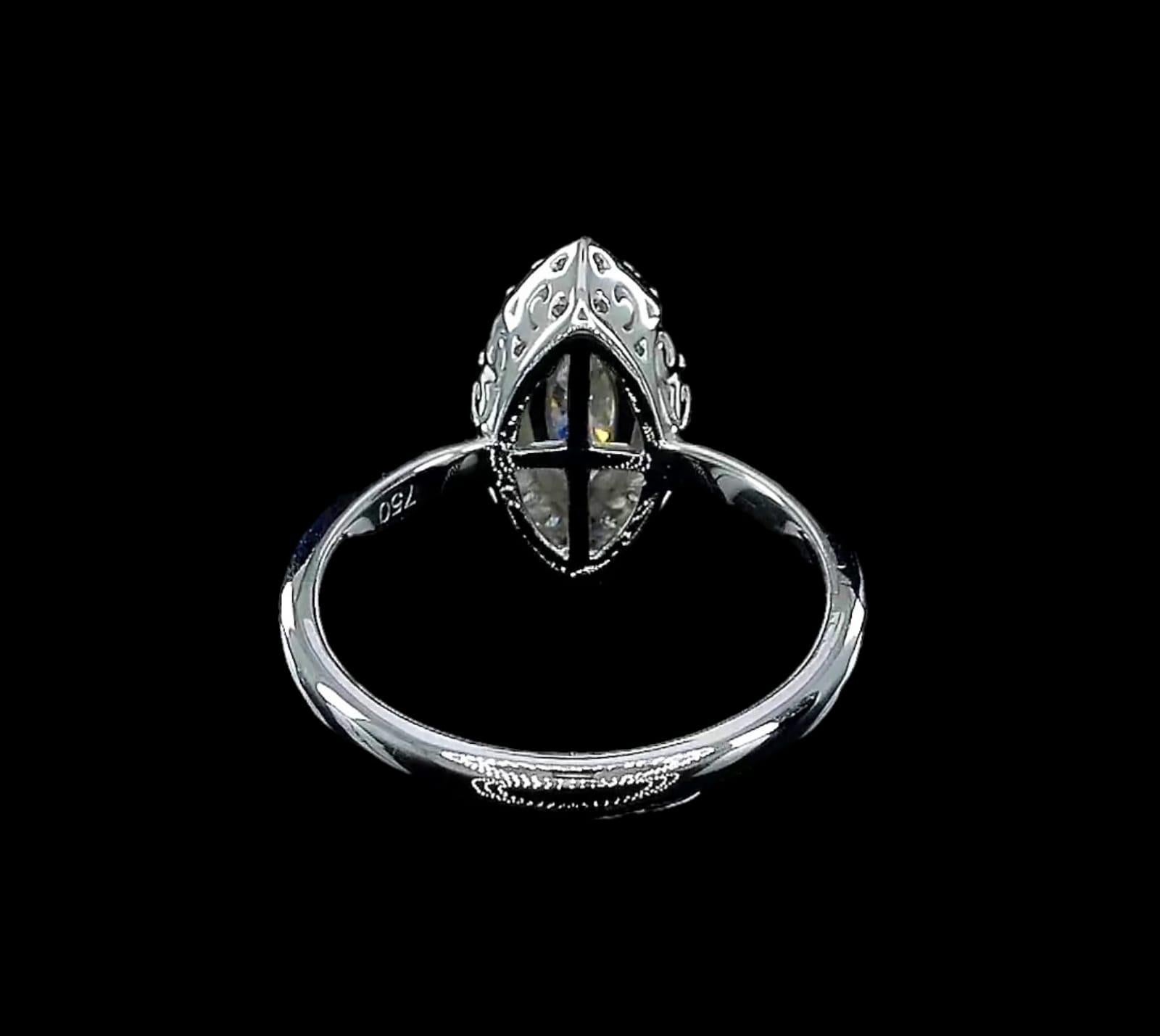 Marquise Cut Illusion Ring For Sale