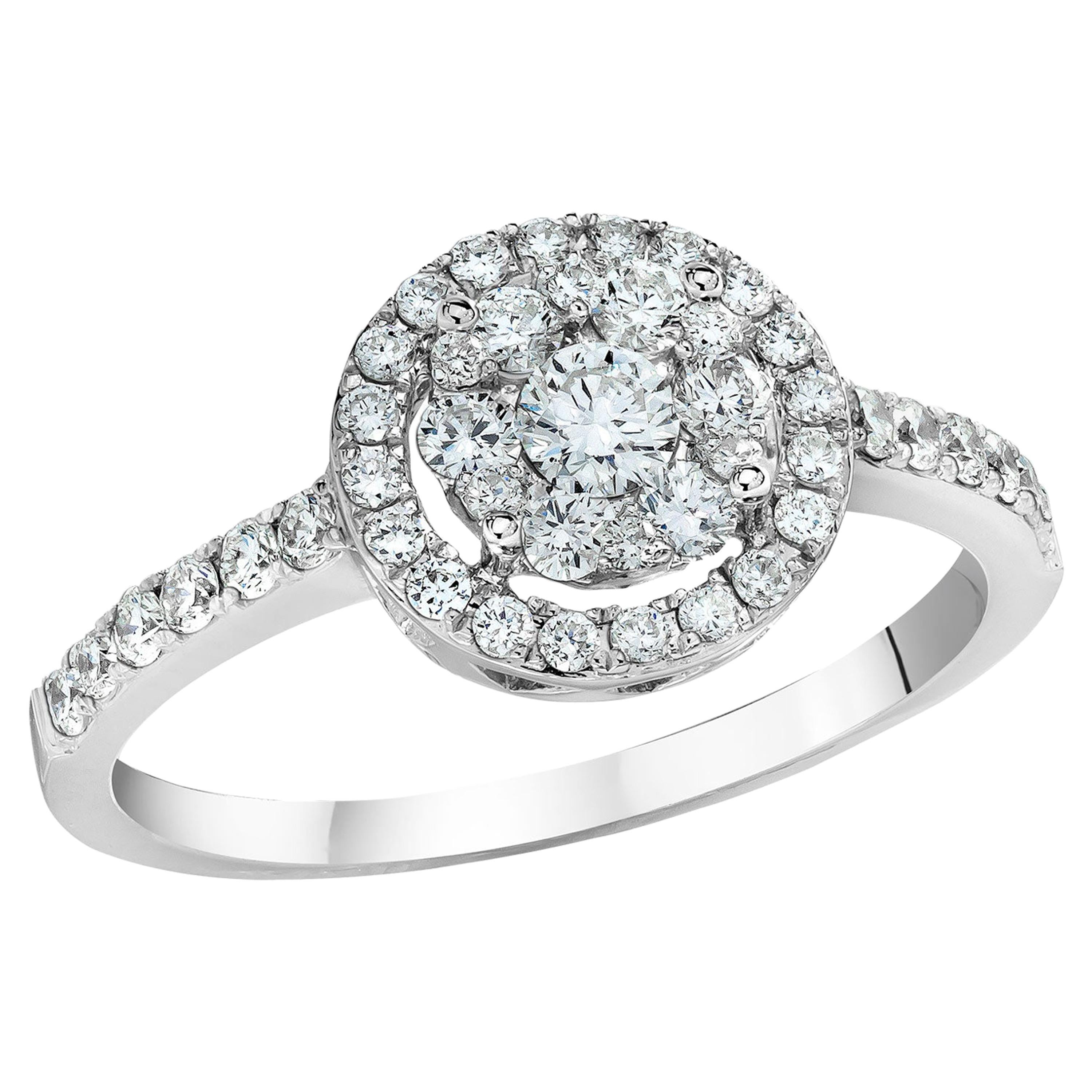 Illusion Round Diamond Halo Ring