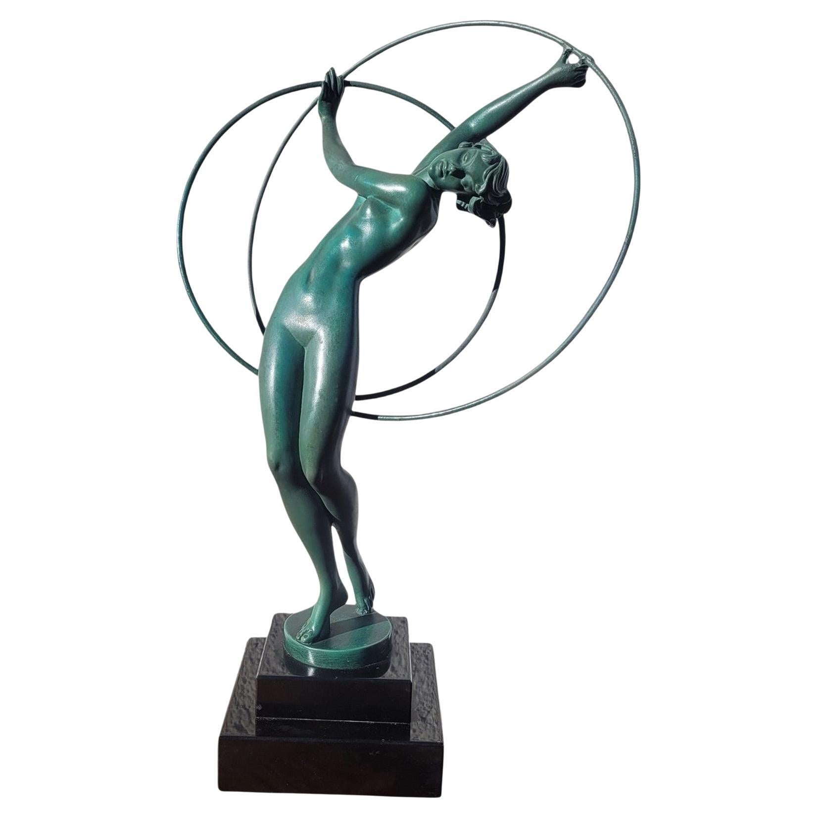 Illusion, Sculpture d'après Fayral - Max Le Verrier, Art Deco, 20è siècle en vente