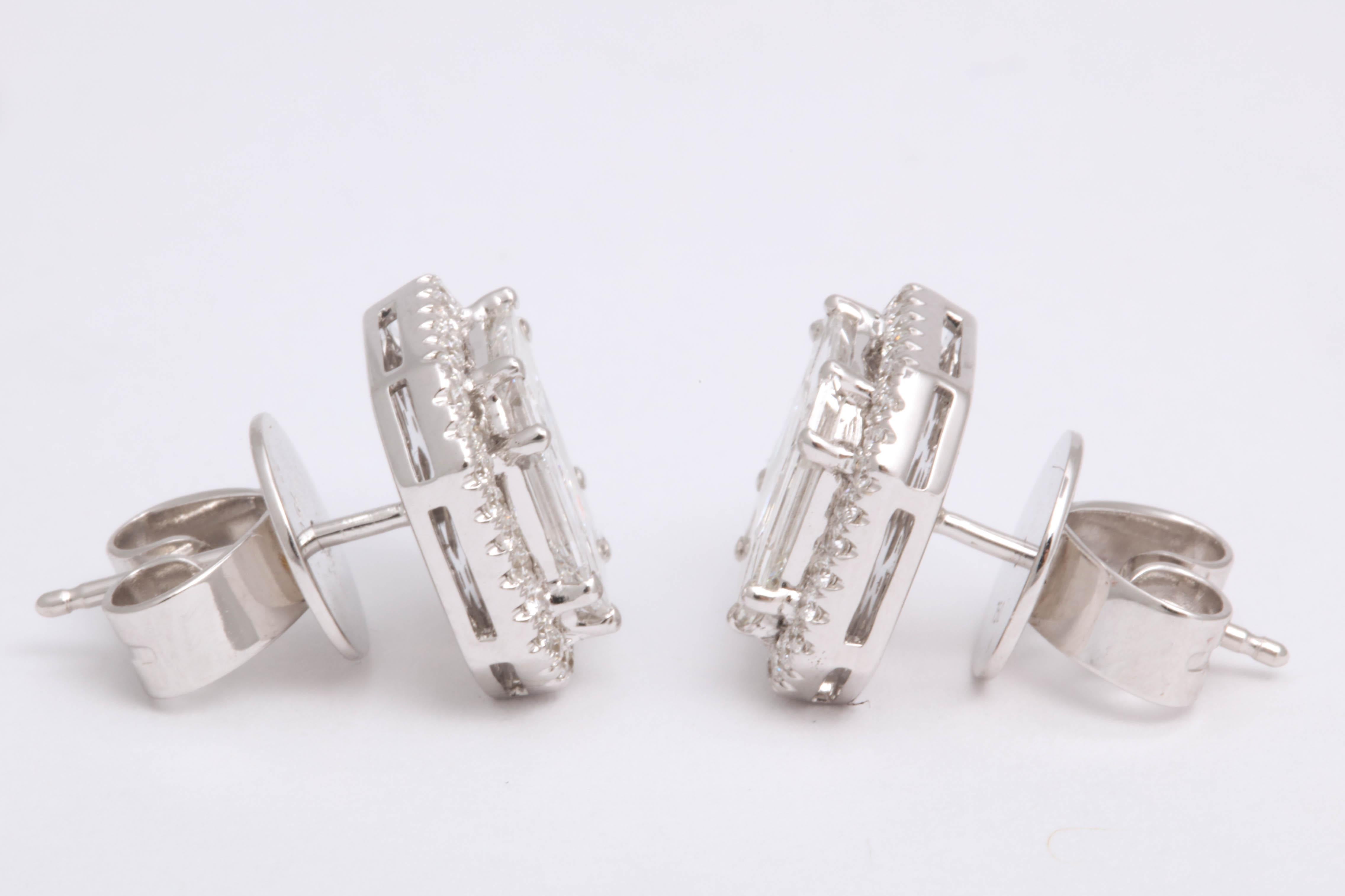 asscher cut diamond earrings