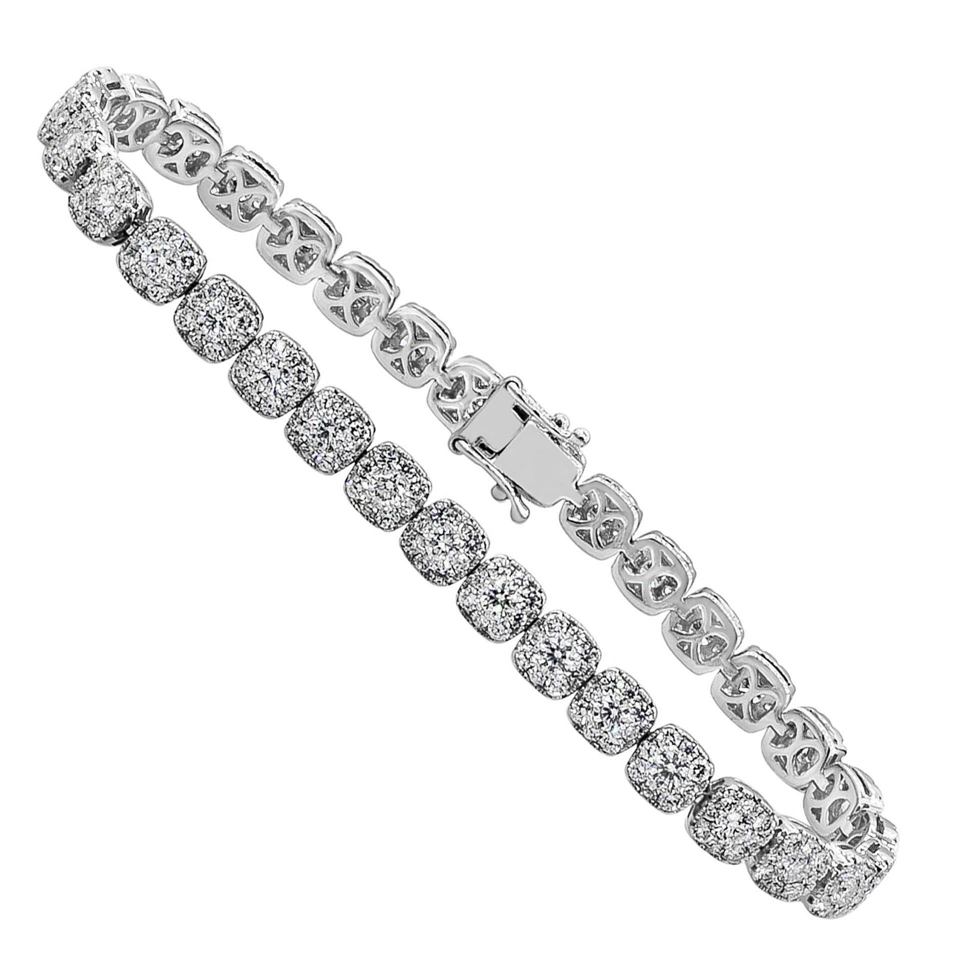 Roman Malakov Illusion Set Diamond Tennis Bracelet