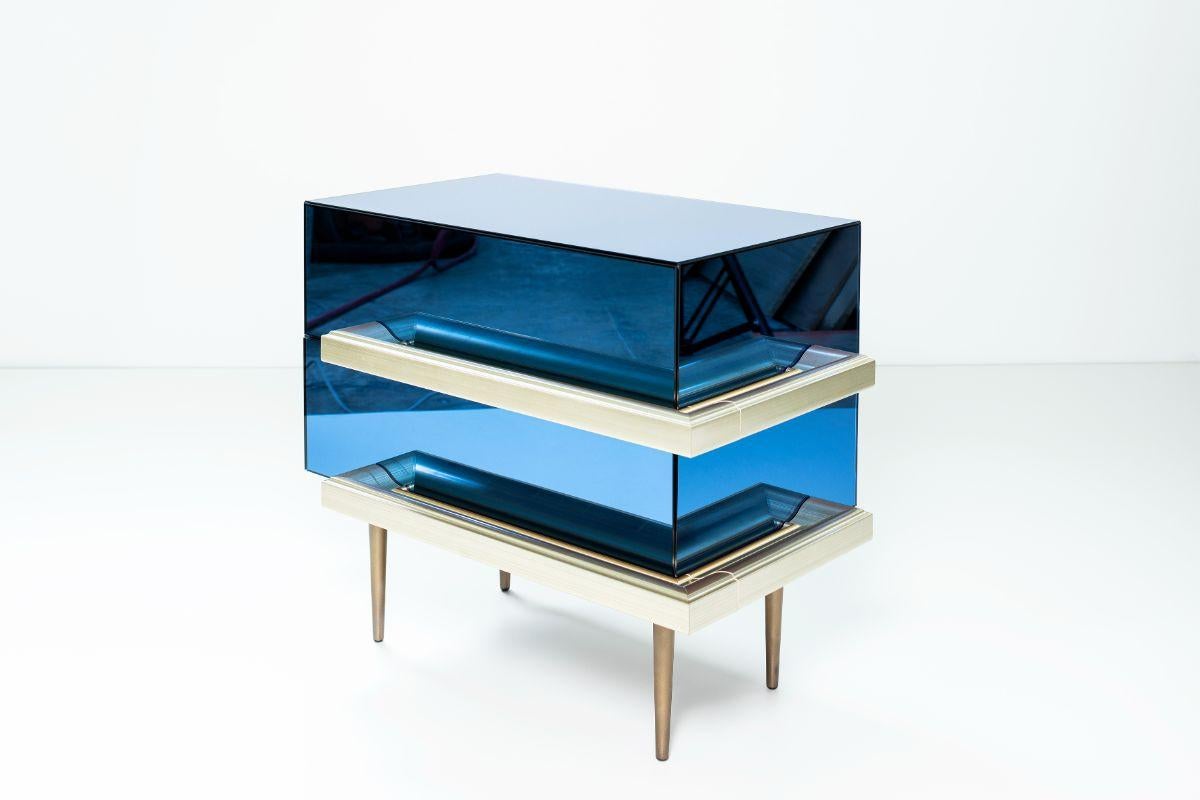 Illusion Set of 2 Nightstands Water Blue by Luis Pons 7