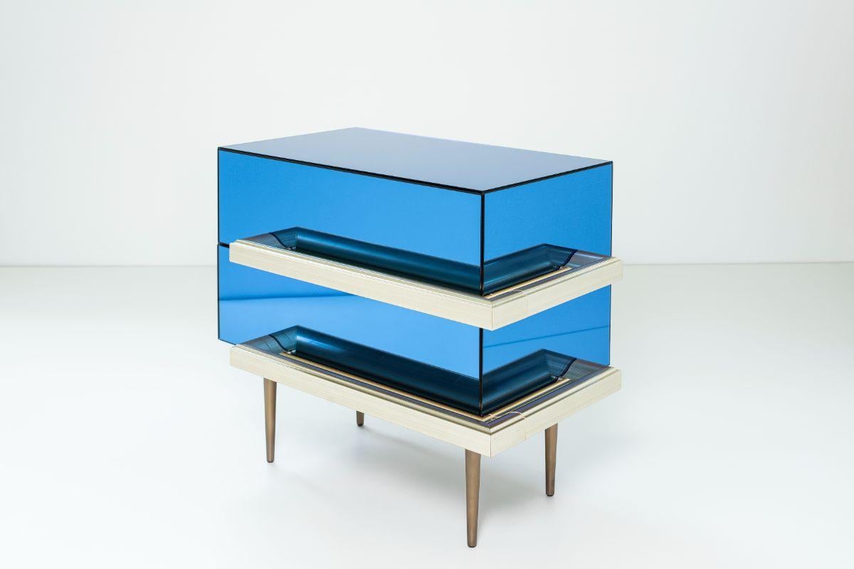 Illusion Set of 2 Nightstands Water Blue by Luis Pons 8