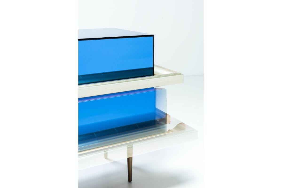 Illusion Set of 2 Nightstands Water Blue by Luis Pons 1