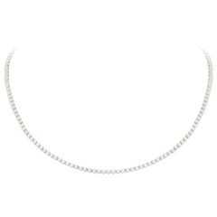 Illusion Setting Classic Diamond Necklace 18k White Gold for Her